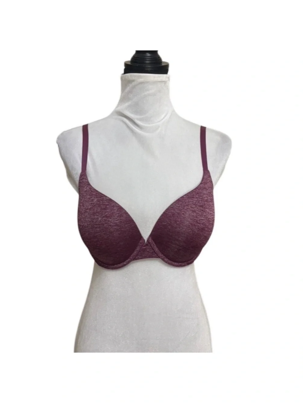 Victoria's Secret Burgundy Wine Padded Perfect Coverage underwire bra 34DD - Picture 3 of 13